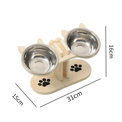 Cat Bowls Elevated Dish Pet Food Bowls for Food and Water Kitten Indoor Cats Cat Bowls with Stand Cat Dining Table Dish