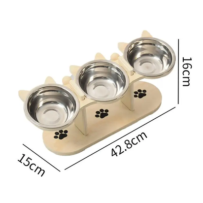 Cat Bowls Elevated Dish Pet Food Bowls for Food and Water Kitten Indoor Cats Cat Bowls with Stand Cat Dining Table Dish