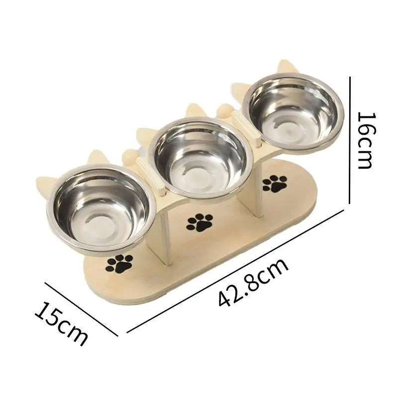 Cat Bowls Elevated Dish Pet Food Bowls for Food and Water Kitten Indoor Cats Cat Bowls with Stand Cat Dining Table Dish