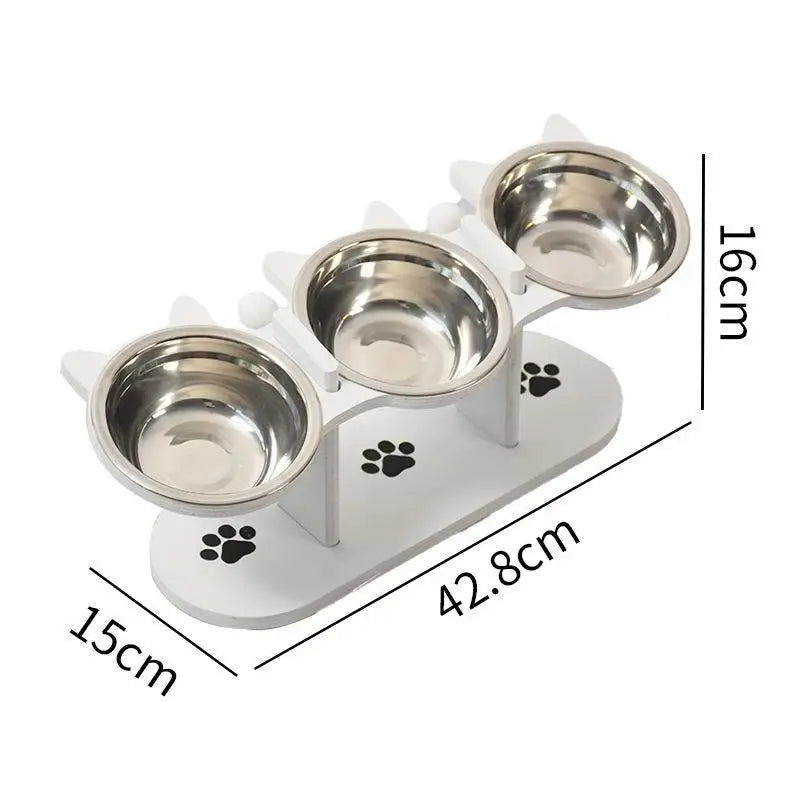 Cat Bowls Elevated Dish Pet Food Bowls for Food and Water Kitten Indoor Cats Cat Bowls with Stand Cat Dining Table Dish