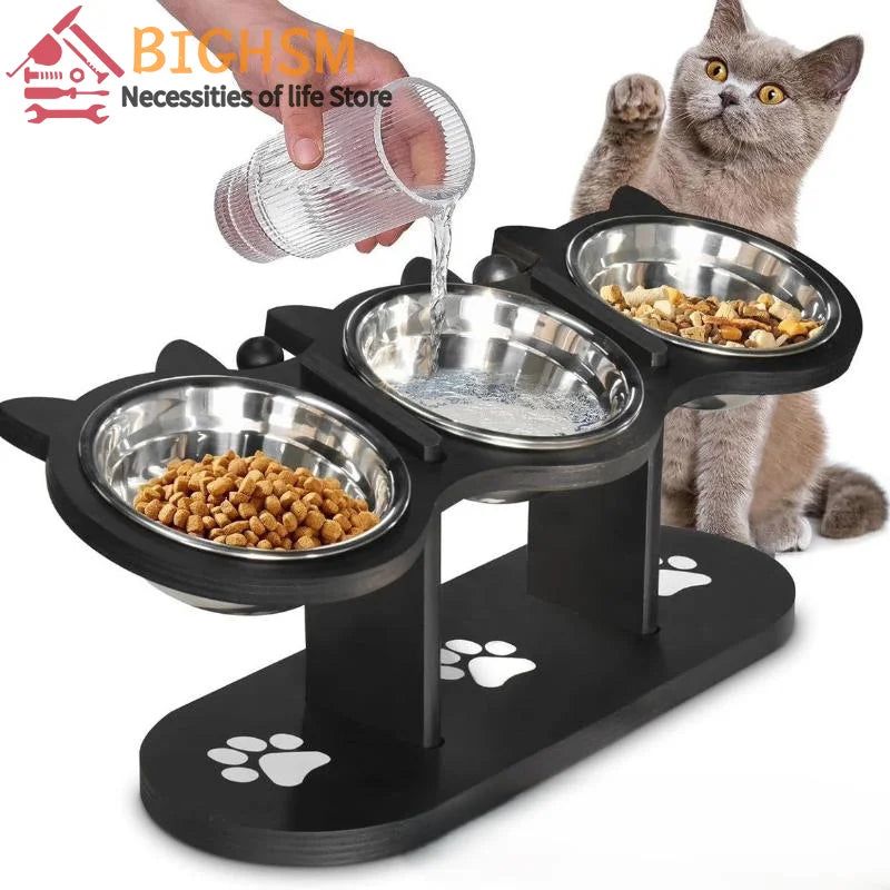Cat Bowls Elevated Dish Pet Food Bowls for Food and Water Kitten Indoor Cats Cat Bowls with Stand Cat Dining Table Dish