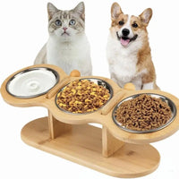 Cat Bowls Elevated Dish Pet Food Bowls for Food and Water Kitten Indoor Cats Cat Bowls with Stand Cat Dining Table Dish