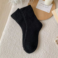 SP&CITY Winter Thickened Wool Socks Women’S Breathable Comfortable Plush Low Tube Snow Socks Korean Simple Warm Cashmere Socks
