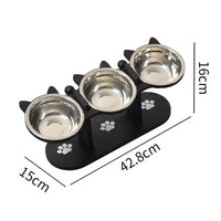Cat Bowls Elevated Dish Pet Food Bowls for Food and Water Kitten Indoor Cats Cat Bowls with Stand Cat Dining Table Dish