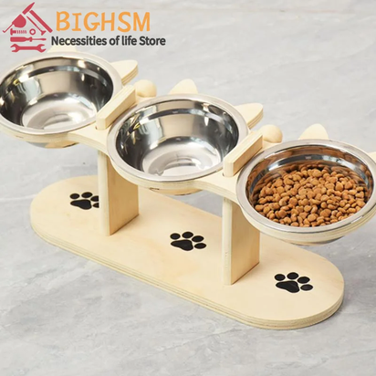 Cat Bowls Elevated Dish Pet Food Bowls for Food and Water Kitten Indoor Cats Cat Bowls with Stand Cat Dining Table Dish