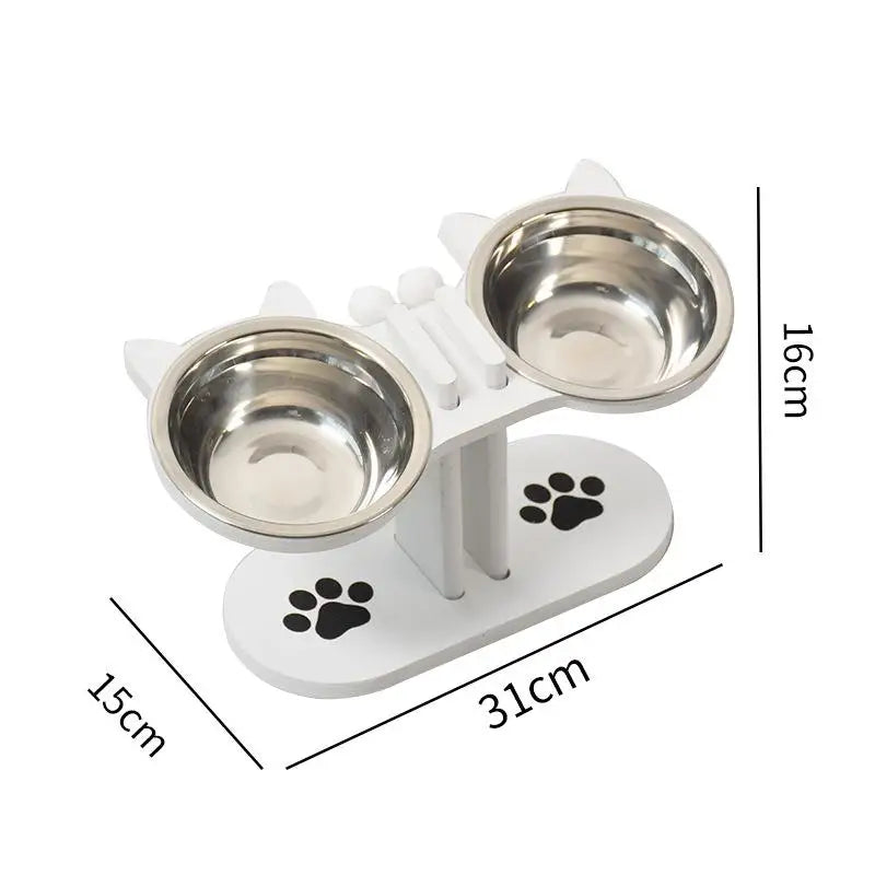 Cat Bowls Elevated Dish Pet Food Bowls for Food and Water Kitten Indoor Cats Cat Bowls with Stand Cat Dining Table Dish